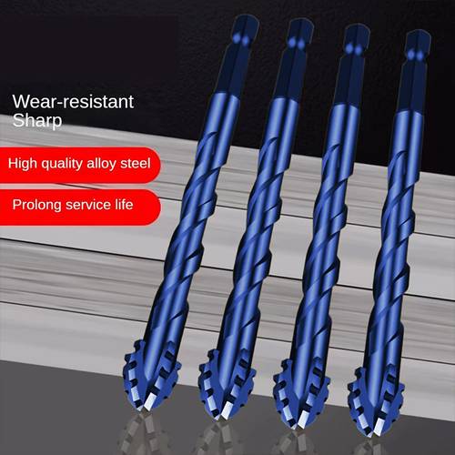 4pcs heavy duty carbide masonry drill bits suitable for tile glass brick concrete ceramic serrated concrete drill bit set with hex shank drill bit collection