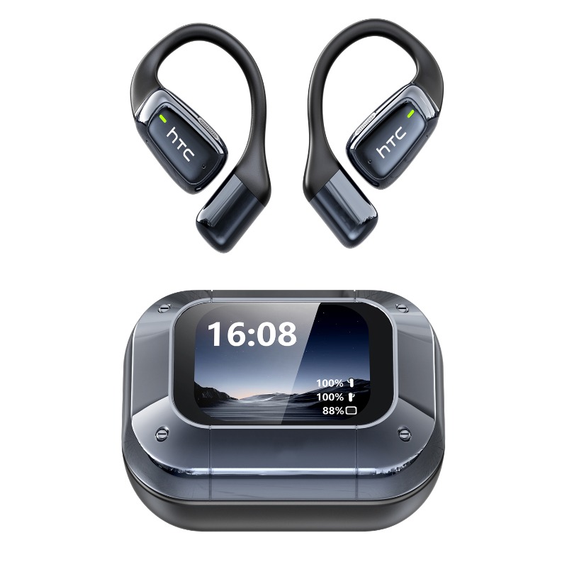 E-shop HTC NE25 kabellose Open-Ear-Kopfhörer, Wireless V6.0, geringe Anrufverzögerung, ausgestattet mit -130-Sprachen-AI-Übersetzungsfunktion –