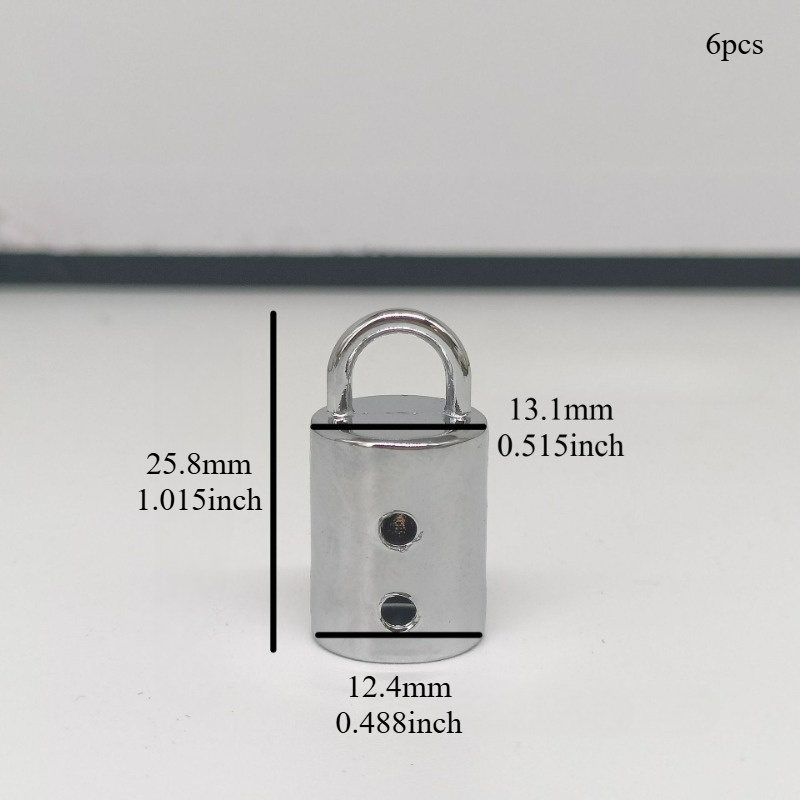 E-shop 6er-Pack Mehrfarbige Metall Hängeband Schnallen mit Schrauben - Robuste Zinklegierung, Ideal für Handtaschen, Geldbörsen und Projekte,