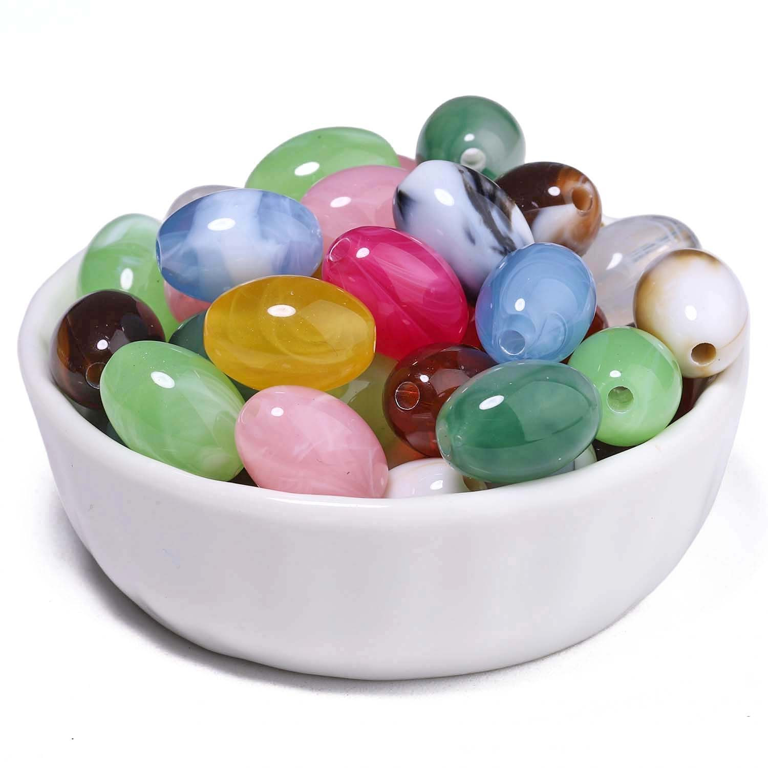 11X16Mm Multi-Color Acrylic Seed Beads for DIY Jewellery Making