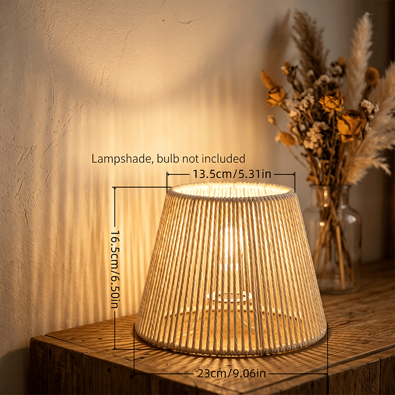 Hand Woven Linen Rope Lampshade for Table & Floor Lamps
