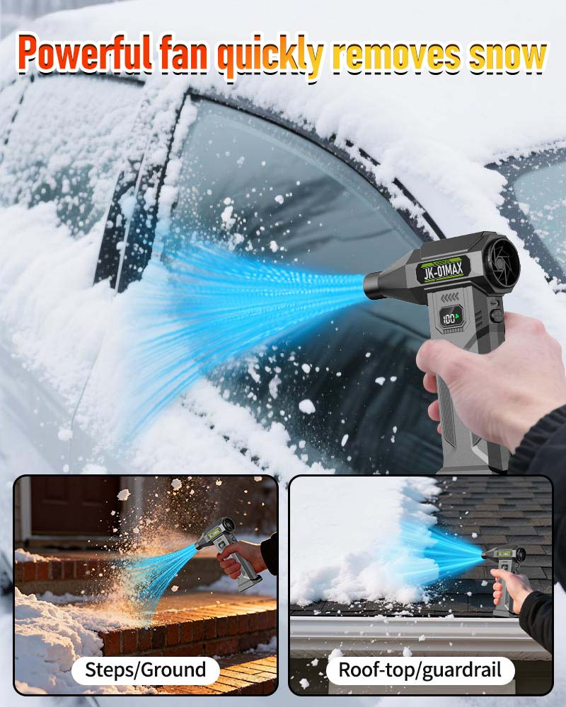 2026 Model Yard Lawn Leaf Blower Snow Blower, USB Rechargeable Dual-Use Car and Home Cleaning Dust Blower Fan, High-Pressure Handheld Turbo Jet Fan, Summer Cooling Fan Suitable for All 12 Months, 9000000 RPM High-Speed Brushless Motor, Built-in 2