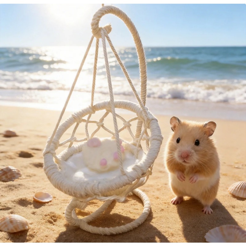 Durable Hanging Hamster Swing Hammock with Cushions