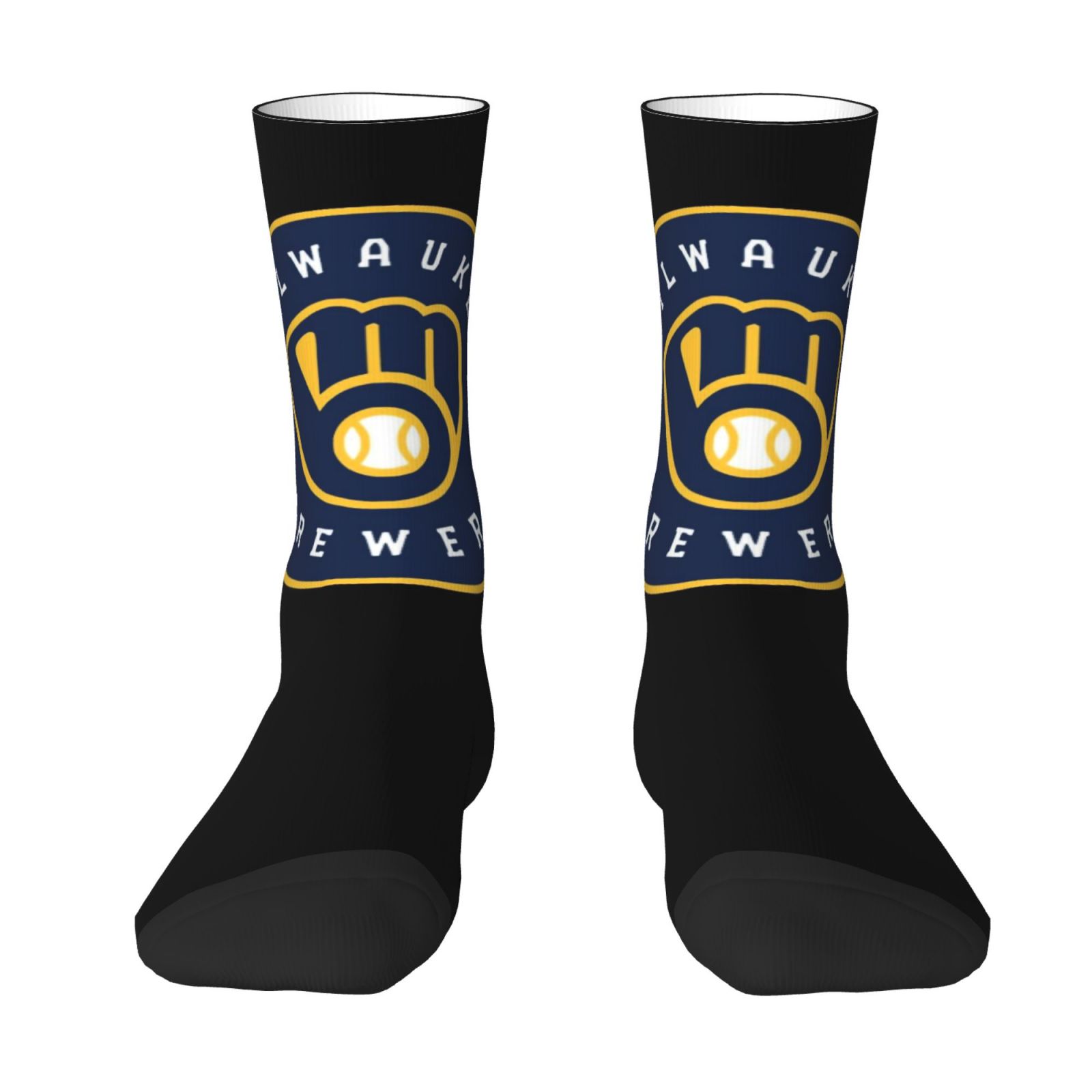 TEMU 1 Pair Men/women Novelty Print Polyester Socks - Perfect Gift For Baseball Enthusiasts, Wear, Unique Themed Design, Durable Fabric, Collectible