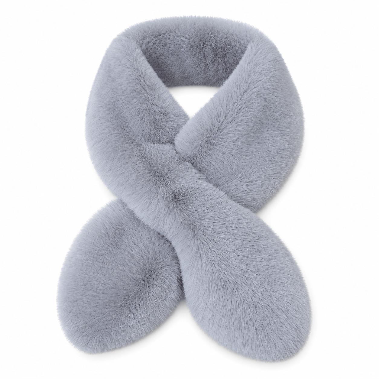 TEMU Écharpe Chaude Automne Hiver, Écharpe Courte en Peluche, Couvre-Cou Polyvalent, Écharpe de Cou avec Croisement Facile. Disponible en