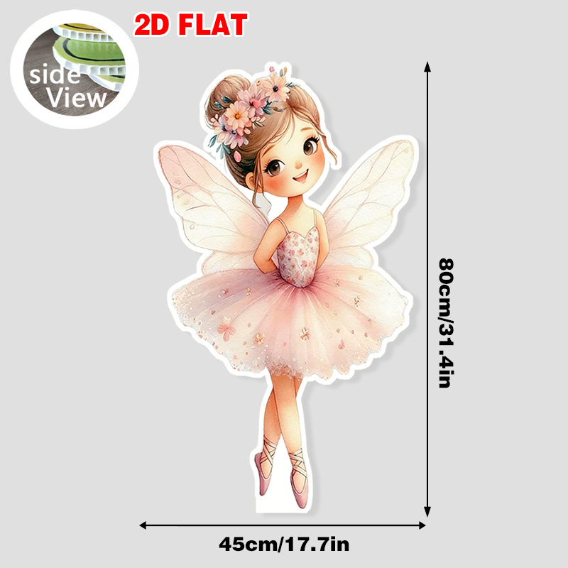TEMU 2d Flat, 2d Flat, 1pc Standee Flat Birthday Party Photo Booth Cardboard Cutouts Fairy Tale Ballet -durable Resin Material, Used For Birthday And