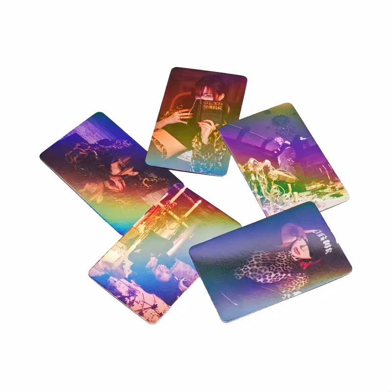 TEMU 55 piezas de tarjetas pequeñas láser de de chicas popular de miembros, mercancía fotográfica de álbum de , tarjeta LOMO de regalo decorativo,