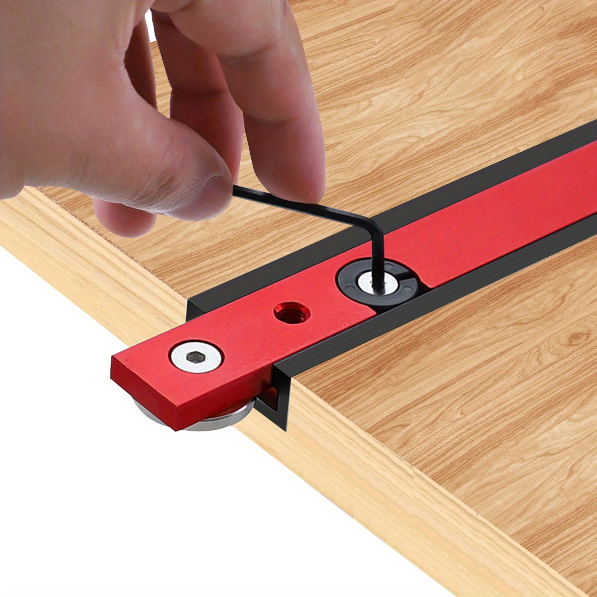 2 pezzi   di scollo a t con t-slider e   - kit per a tavolo, compatibile con fai da te,   del legno, pannelli per  , porte/installazione - strumento di precisione per falegnameria e ristrutturazione (1)