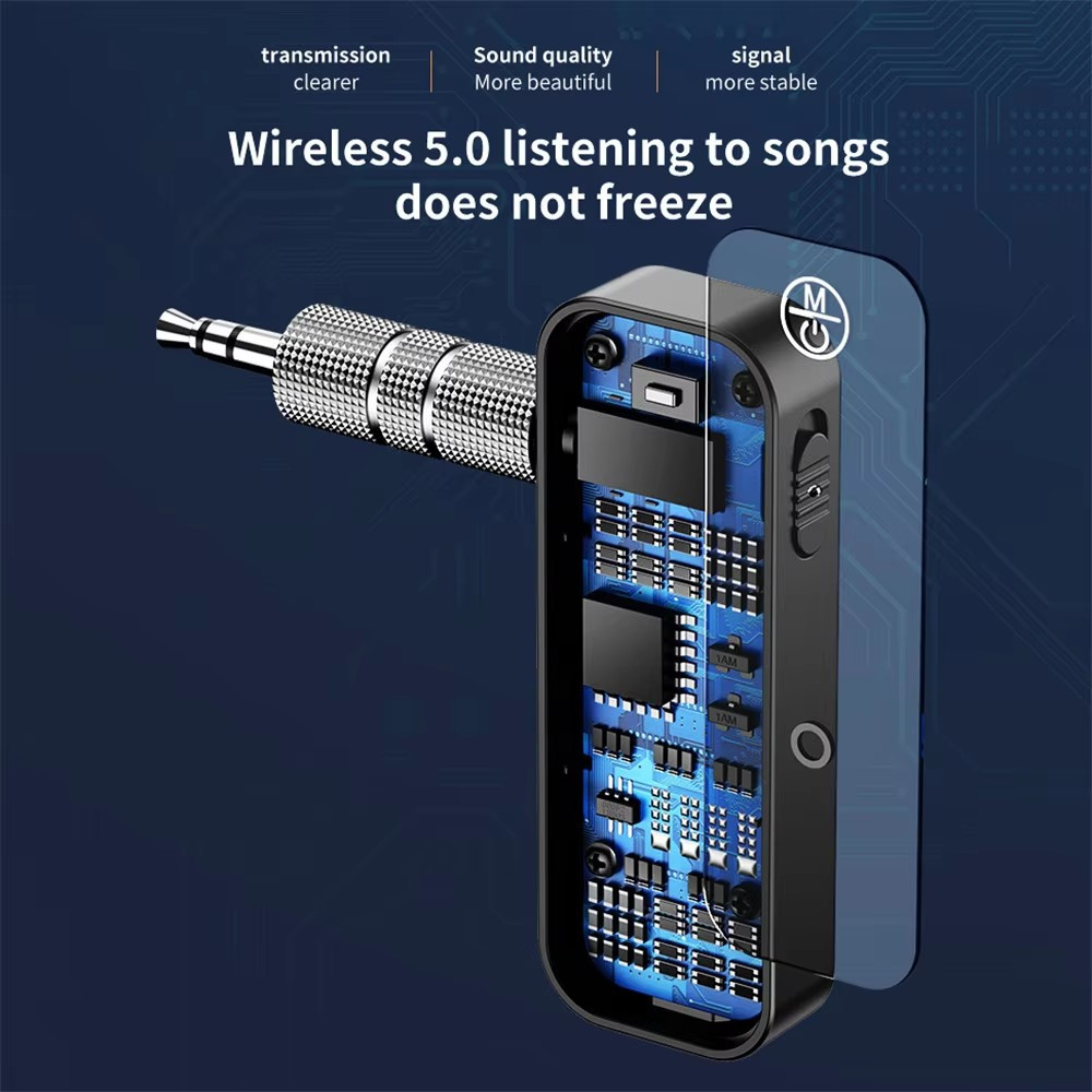 wireless 5 0 bluetooth receiver 3 5mm interface 2 in 1 wireless transmitter and receiver suitable for home stereo system and headphone wireless receiver Product details 9
