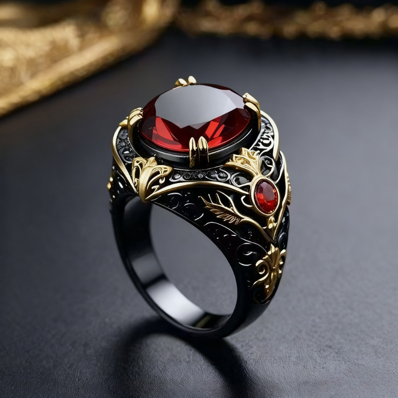 TEMU Bague 925 Argent Sterling Argenté Vintage avec Pierres Synthétiques, Texture Haut de Gamme, Design , Bracelet Unisexe et Tendance