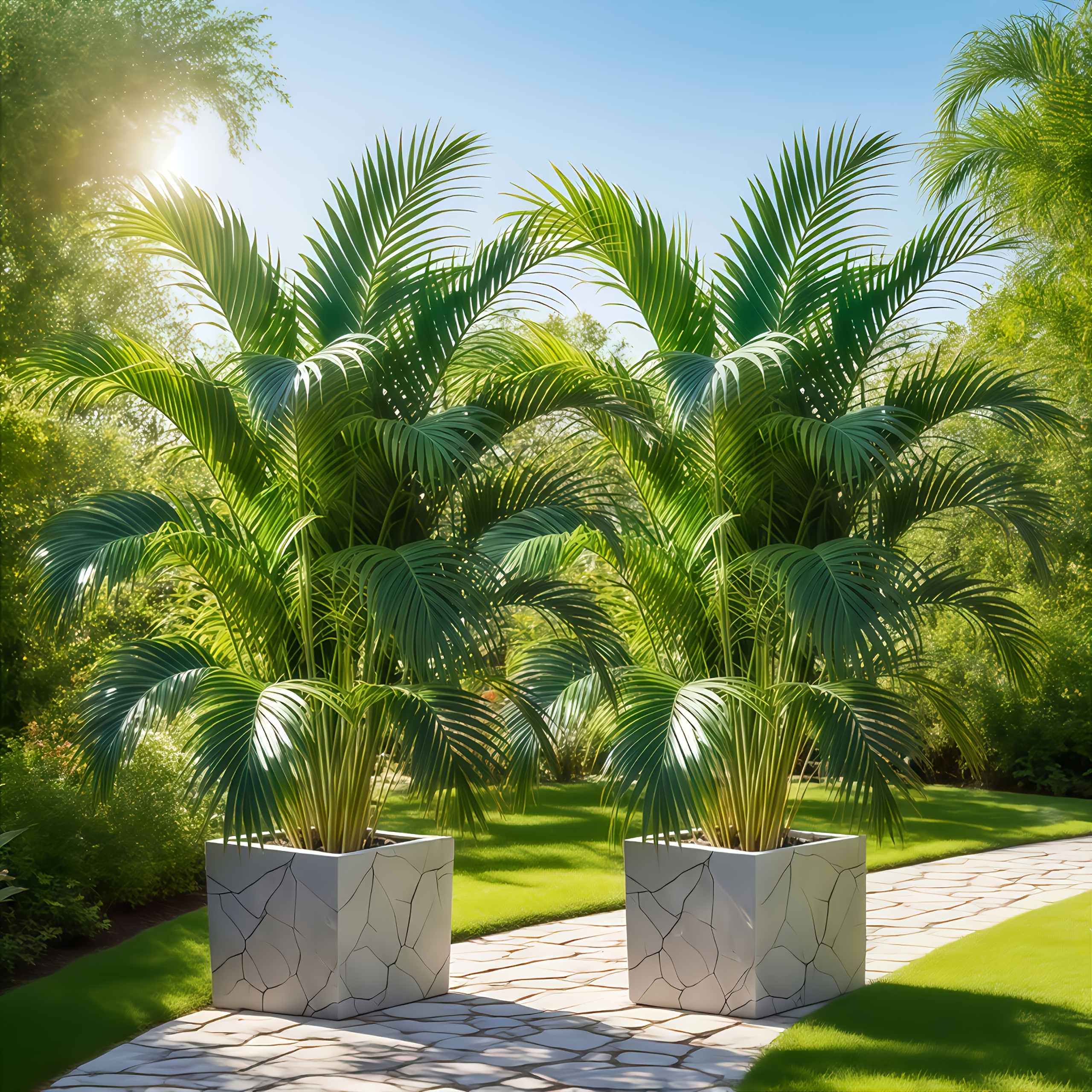 Juego de 2, árboles grandes de palma artificial de 26.2 pulgadas con cola suelta - Árboles de arce artificial de estilo tropical realista, belleza duradera - Cómodos sin esfuerzo para tu espacio - Acentúa tu jardín - Siente el aliento de la naturaleza. Follaje artificial minimalista moderno |