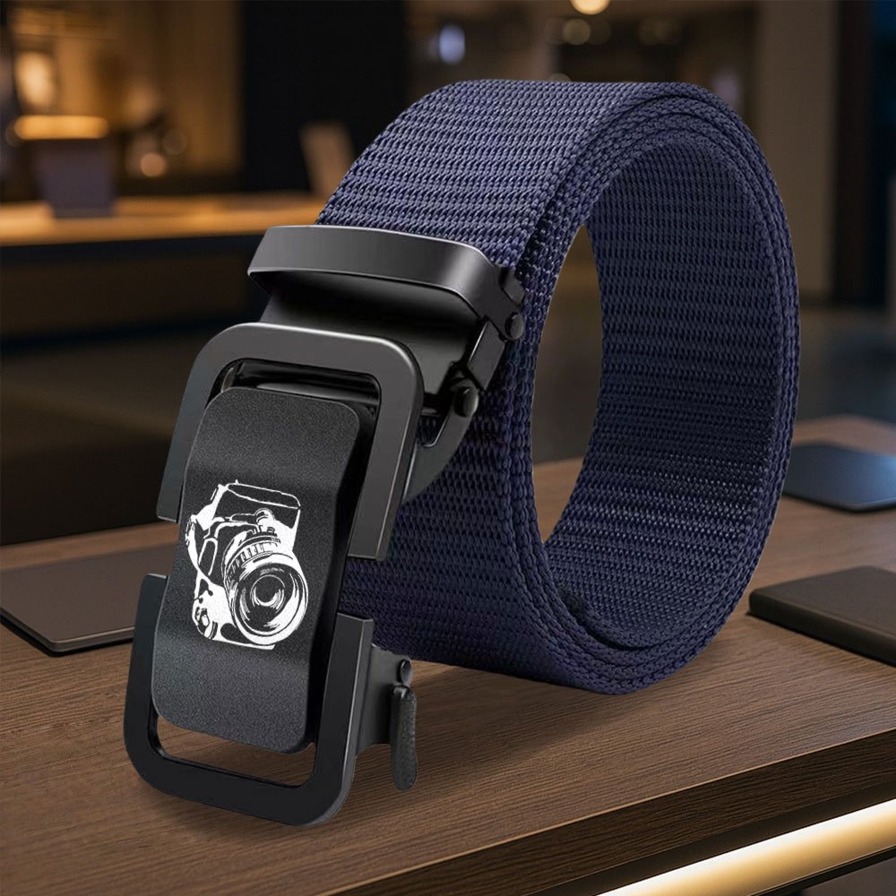 TEMU Camera Style Men's Novelty Belt, Adjustable Comfortable Fashion Belt For Men And Women, Unisex Sport Outdoor Business Casual Pants Belt, Vintage
