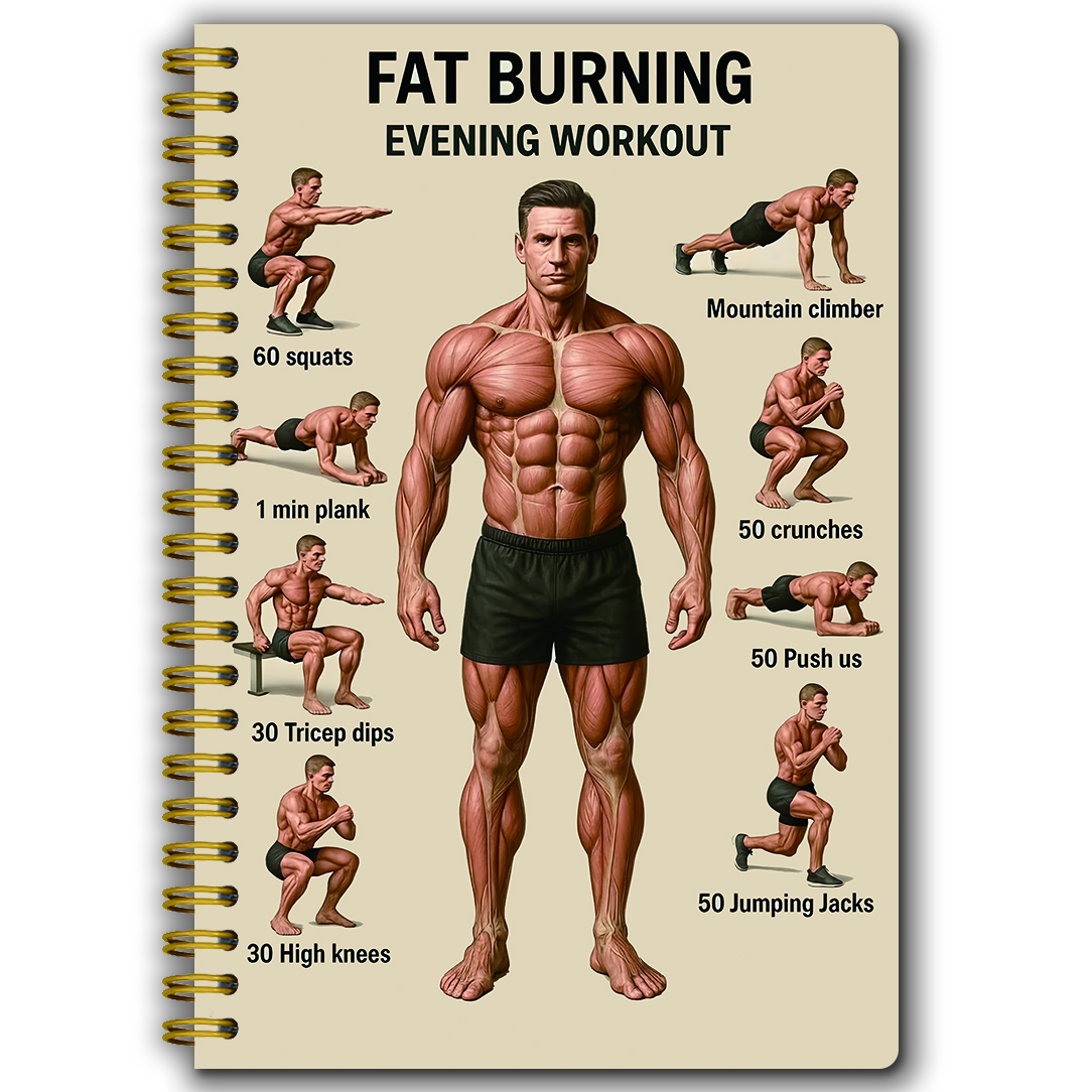 Image of 1pc Lightweight Fat Burning Training Theme Spiral Plan Notebook | 5.5x8.3 Inches | Suitable For Fitness Enthusiasts To Record And Plan Daily Exercises | Training Action Reference Cover | Fitness Gift