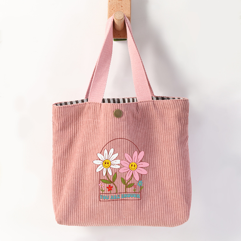 TEMU Women's Tote Bag And Shoulder Bag With Fixed Strap - Large Capacity Tote For Work Travel Everyday Use, Flowers Words Spacious Work Bag For Women