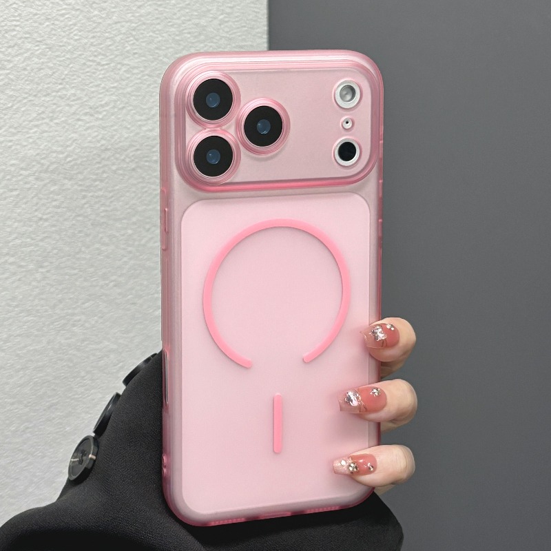 TEMU para Teléfono - Carcasa: Blanda Transparente Esmerilada Magnética Mate Compatible con iPhone 17 Pro/17 Pro Max, Nueva para iPhone 17, Anti-Caída