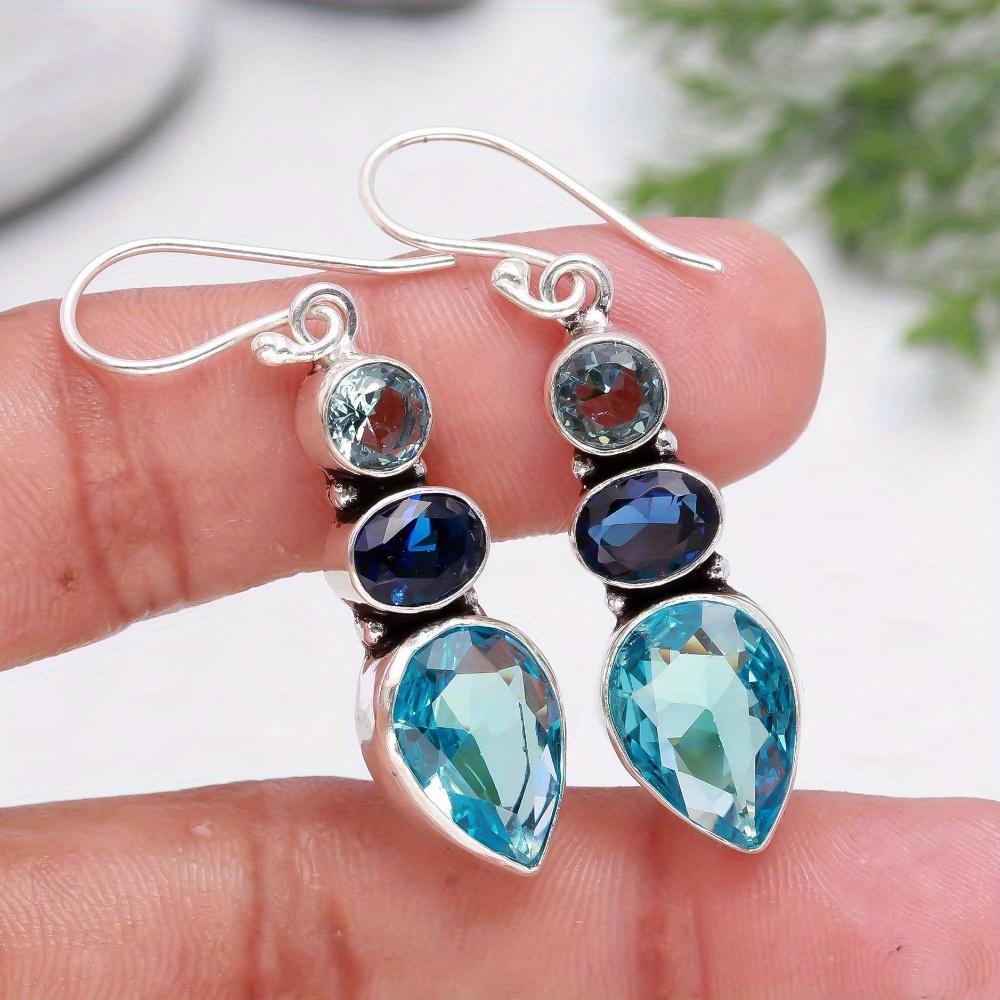 TEMU 1 Paire de Boucles d'Oreilles Pendantes pour Femmes, Style Facile et Luxueux, Incrustées de Strass en , Boucles d'Oreilles à Gland, Cadeaux