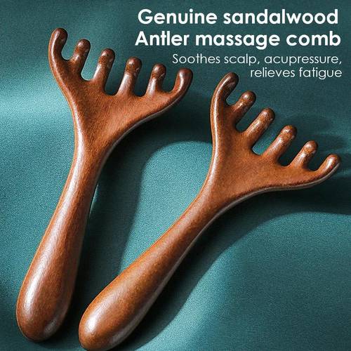 Six-Claw Scalp Massager Gua Sha Tool Back Scratcher Spa Handheld Meridian Massage Comb Hair Care