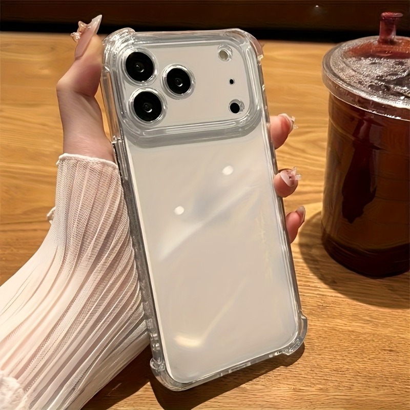 TEMU Coque de téléphone : Étui de protection transparent de luxe antichoc pour iPhone 18 17 16 15 14 13 12 11 Pro 15 14 8 7 Plus X Xs Max Xr 8 7