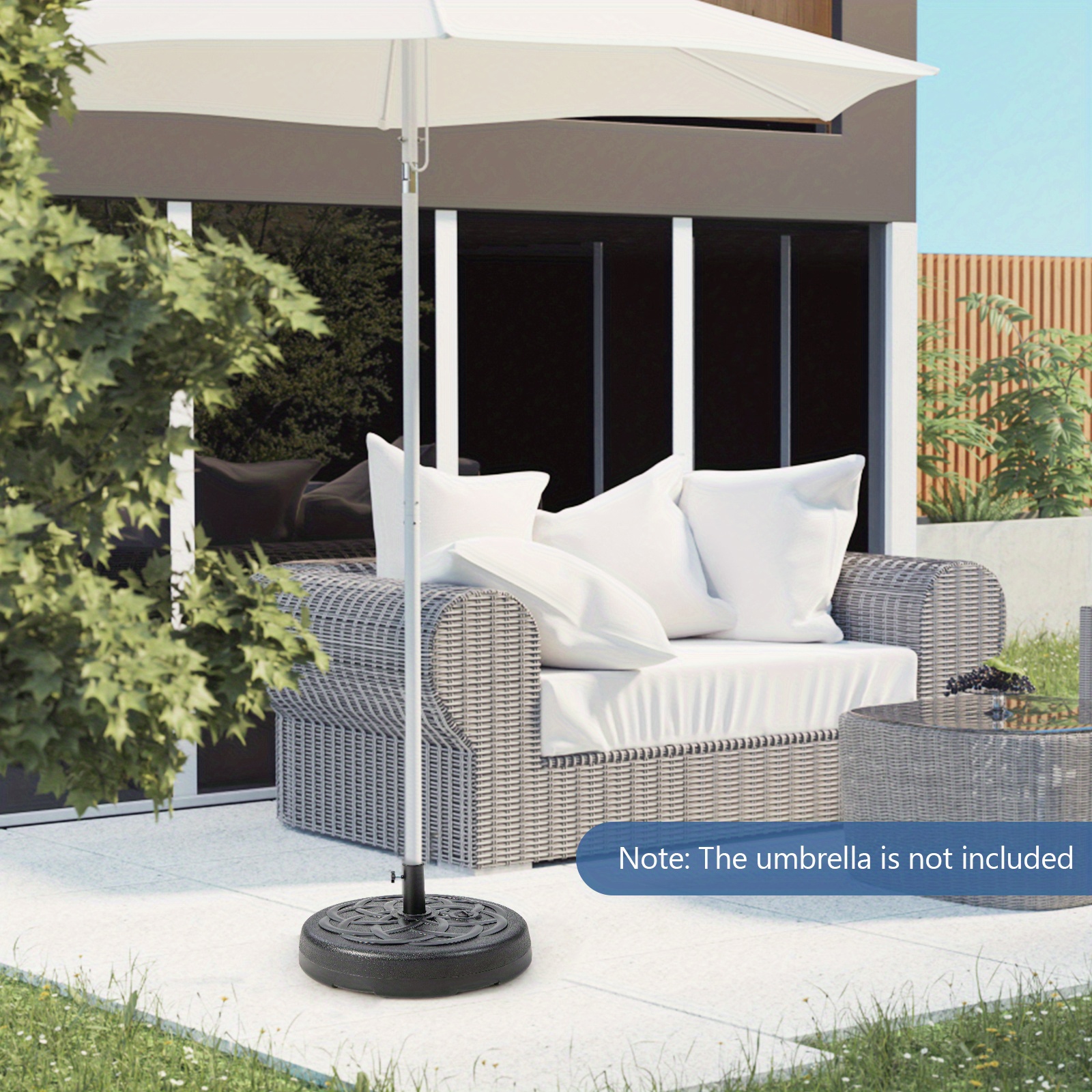 10 ft aluminum patio umbrella Sunbrella Cantilever Umbrella 360° Tilt