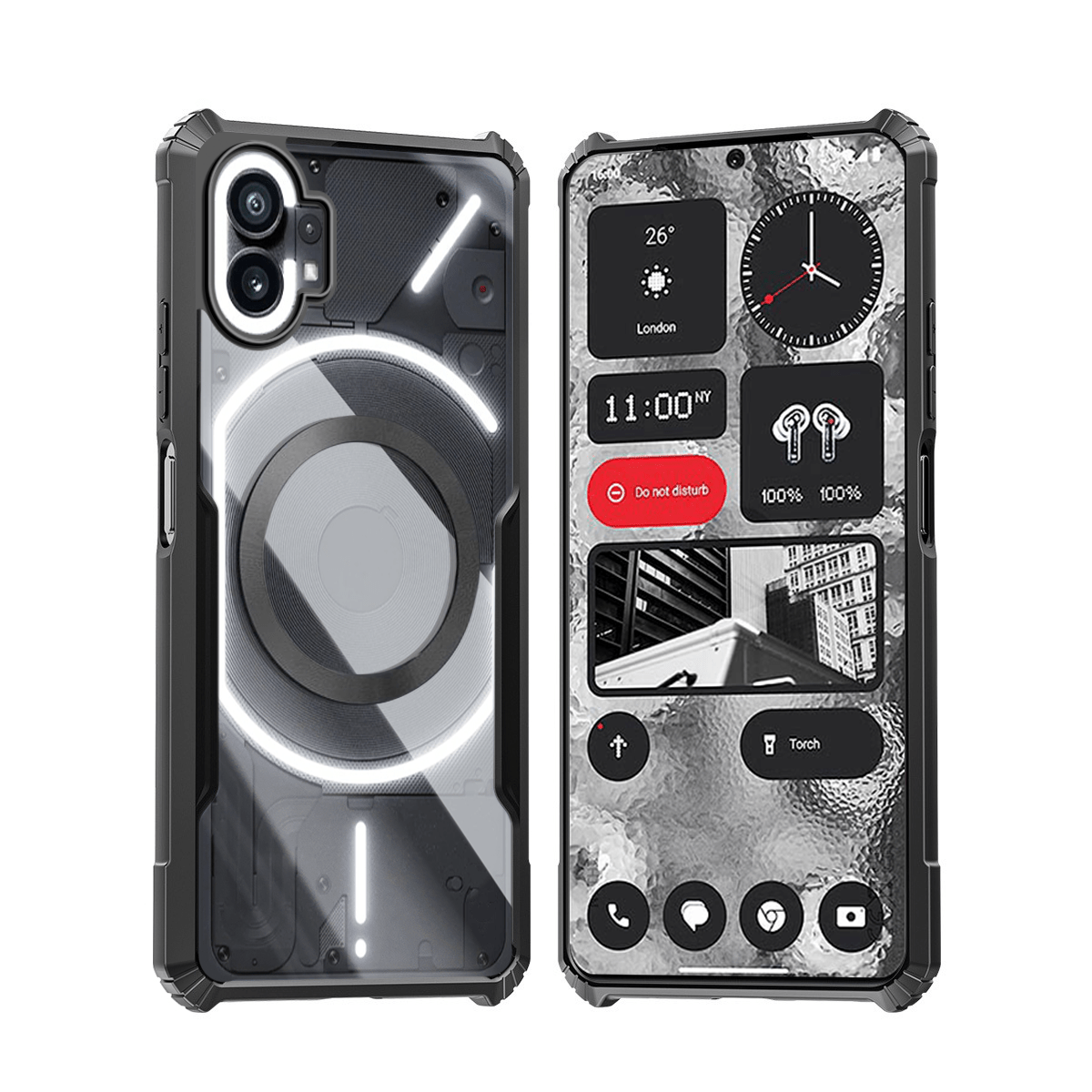 TEMU Phone Case: Compatible With Nothing Phone 1 5g Phone Case Magnetic Casing Shockproof Soft Cover Acrylic Transparent Back Camera Protection Shell