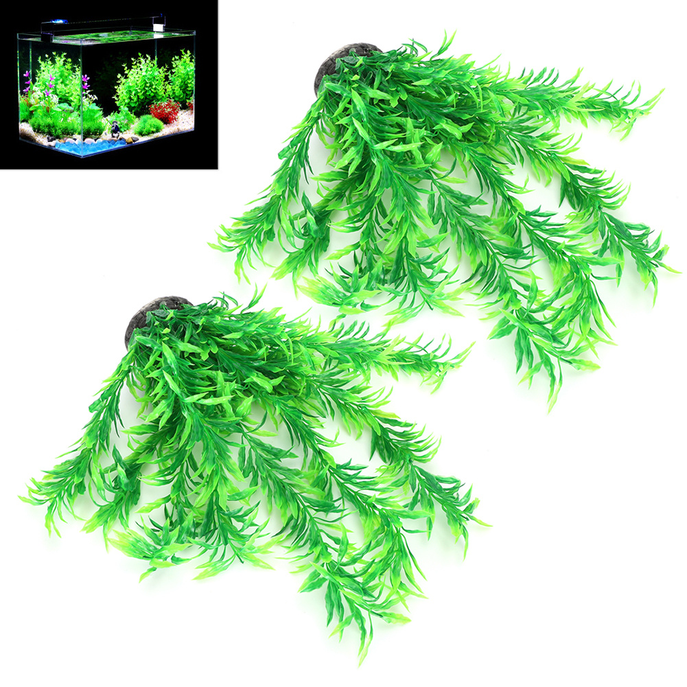 TEMU Herbstdeko Aquarium Decoration Artificial Water Plants For Fish Landscape Grass