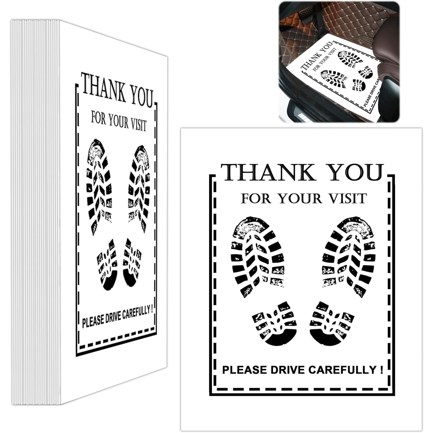 TEMU Car Paper Floor Mats Pack Of 50 White Disposable Car Floor Mats 48.5 X 39.8 Cm Paper Vehicle Floor Protection Additions Car Floor Mats For Cars