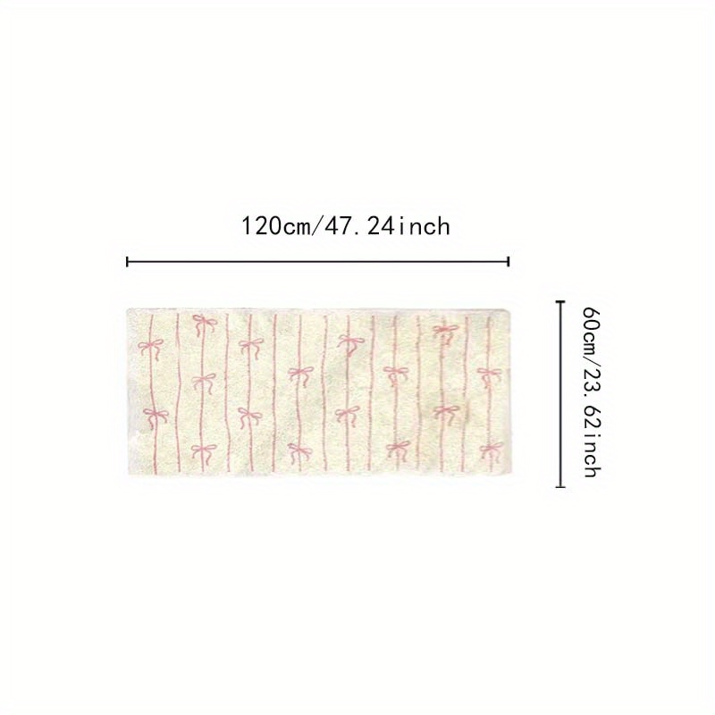 TEMU Kaschmir und 1000G und 10mm Niedlicher Schleifen-Nachtisch-Plüschteppich, Wohnzimmer Rechteckiger Teppich, Flauschig und Weich, Einfache Linien,