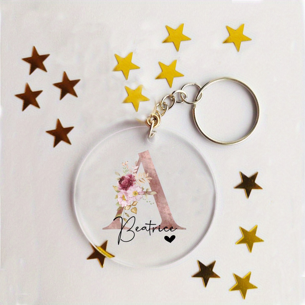 TEMU 1/ 5/ 10/ 20pcs Llavero Personalizado con , Llavero de Acrílico Personalizado, Llavero de Moda, Regalo Único de Llavero para Ella