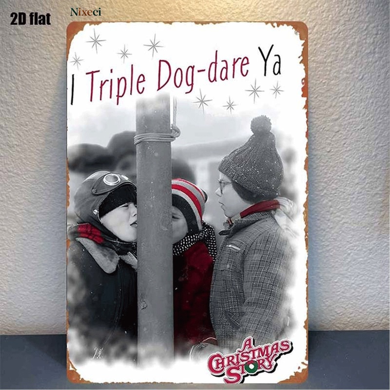TEMU 1pc The ' Dare' Sign From The Movie - Retro Wall Decor Suitable For Home, Bar, Garage & Garden - Metal Decoration For/outdoor Use - Nostalgic