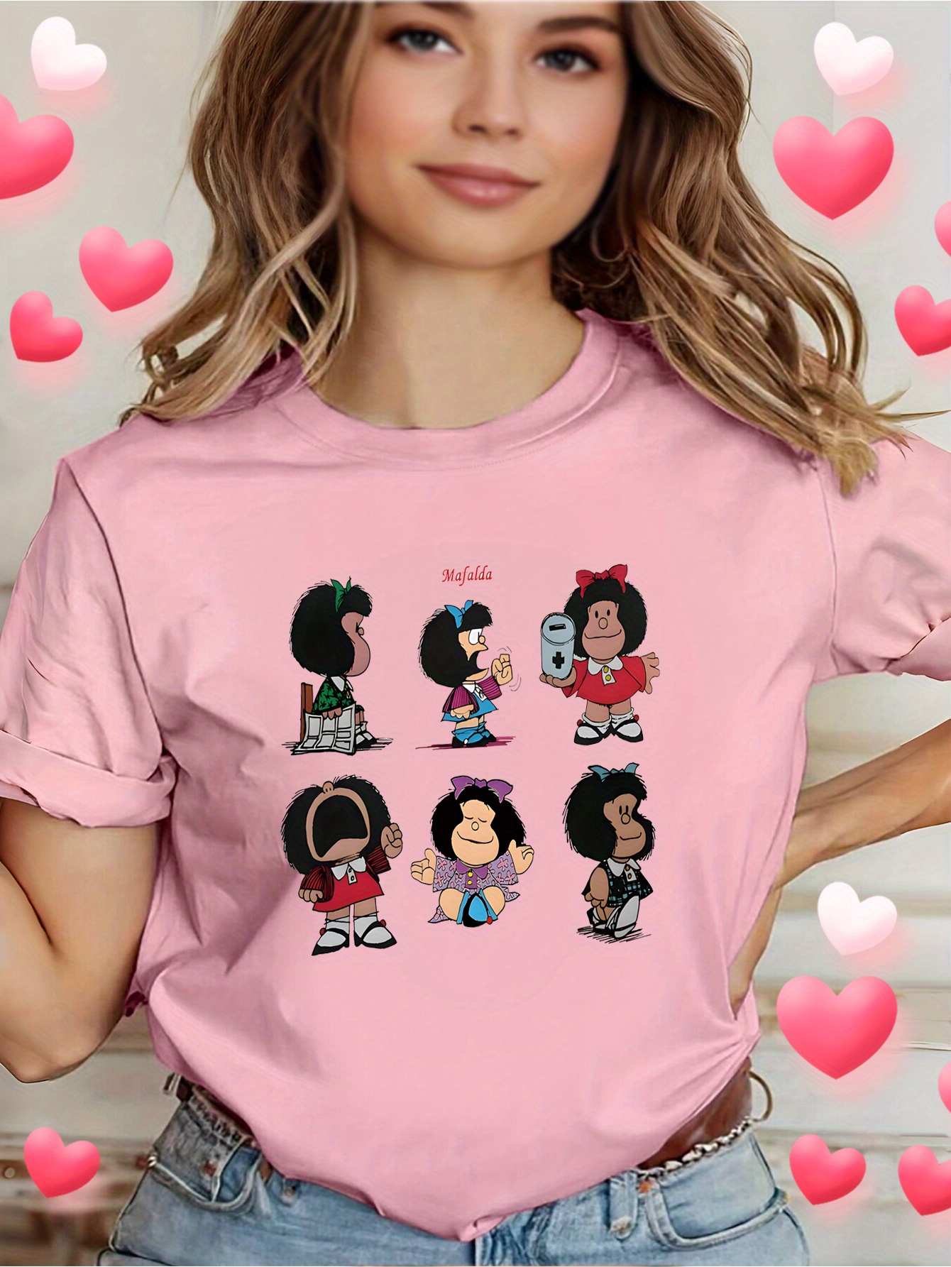 camiseta gráfica diseño dibujos animados vintage Temu Spain