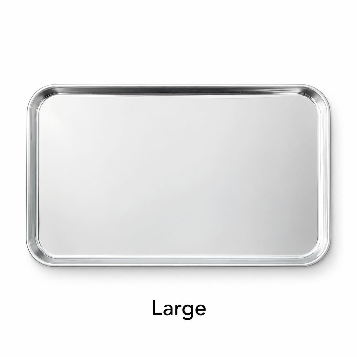 TEMU 1pc Thickened Stainless Steel Baking Tray, Rectangular Flat Bottom Oven Tray, Deep Cookie Plate Baking Dish, Serving Trays Suitable For Kitchen