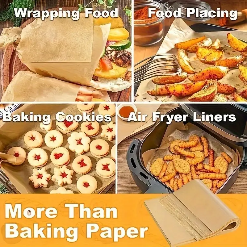 100pcs pre cut parchment paper baking sheets unbleached non stick half sheet pan size for baking cooking grilling air fryer steaming deep fryer home enthusiasts 9 13in Product details 6