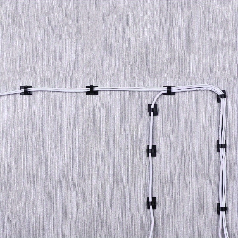 TEMU 30 Clip Adesive per Cavi - Clip per per Carichi Pesanti con Design a Scacchiera Verde e , Supporti per in Plastica Durevole per la Gestione dei