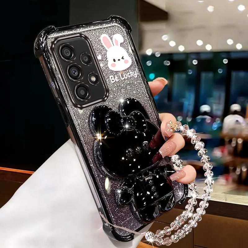 TEMU Custodia per Telefono: Galaxy A13 4G con Airbag, Cinturino Diamantato, Specchietto Trucco , Supporto a Forma di , Antiurto e Antishock, Cover