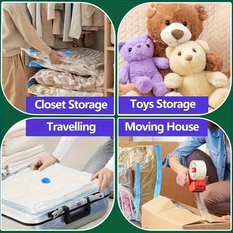 12 13 vacuum sealed travel compression bags roll   saving design for home and   waterproof and dustproof storage bags a must have for organizing luggage Product details 0