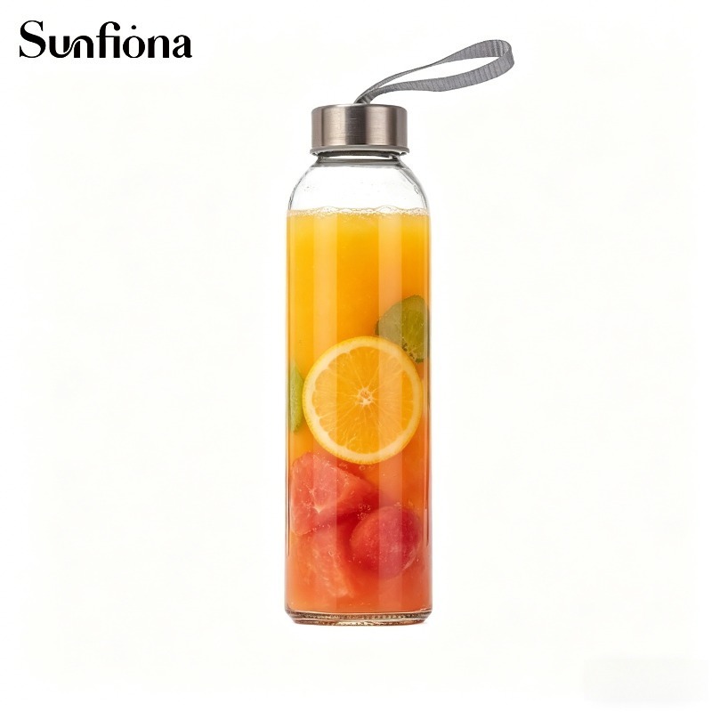 TEMU Borraccia portatile Sunfiona con tappo a in acciaio inossidabile e tracolla - Design a di perdite e , adatta per ciclismo, viaggi, ufficio.