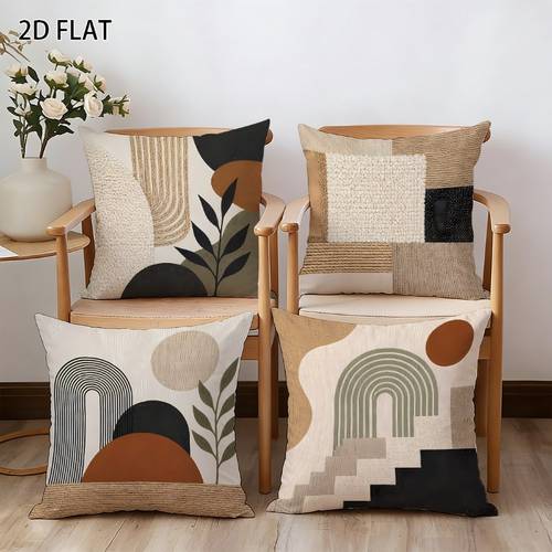set cuscini decorativi bohémien con combinazione astratta, cuscini per larredamento , federe con stampa piatta 2d, regalo per famiglia, , fodere per cuscini con cerniera, diverse misure disponibili, adatti per cucina, , soggiorno, camera da letto