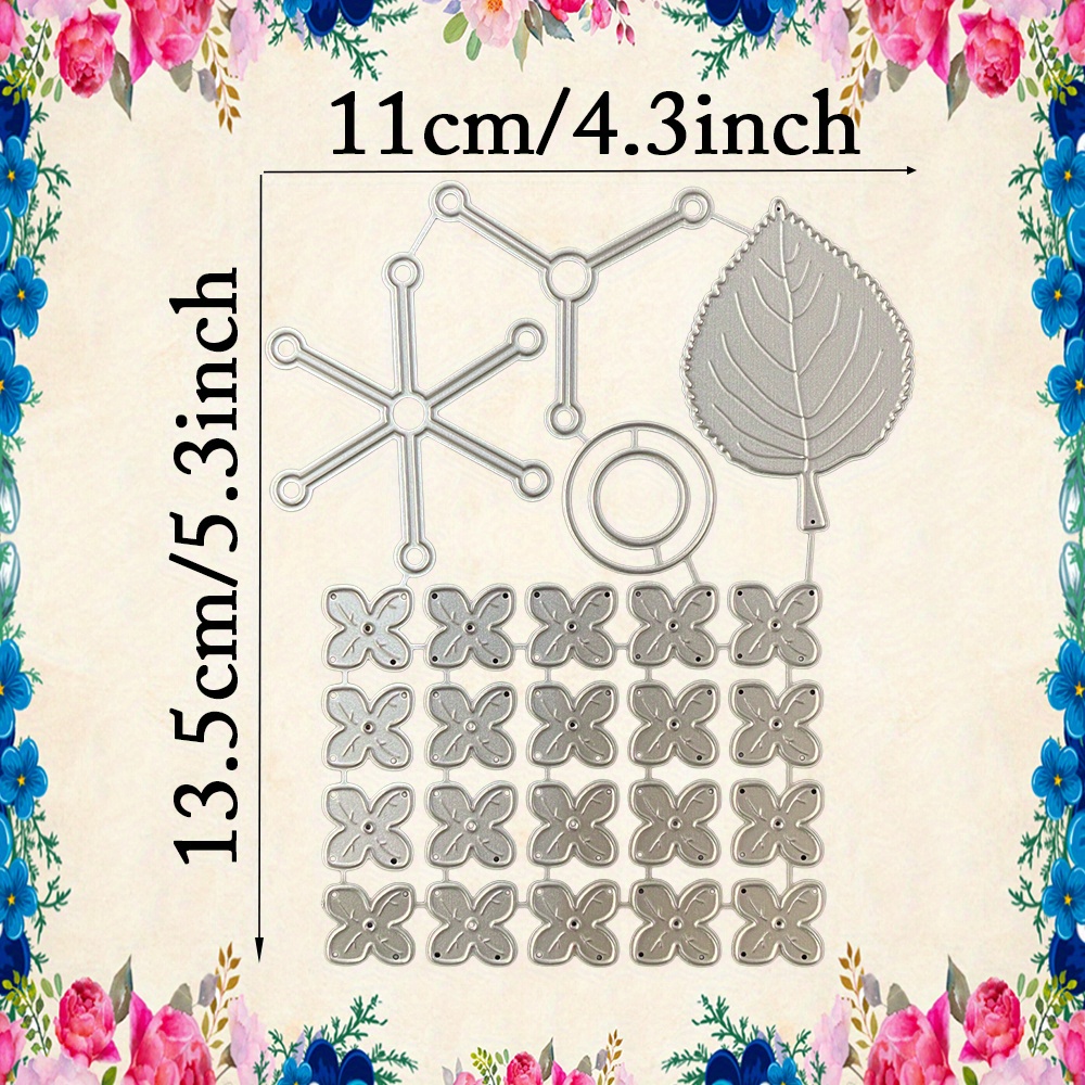 TEMU Nuevos troqueles de corte de metal 3D de de hojas, flores, hojas y para decoración de álbumes de recortes DIY, tarjetas y manualidades de papel