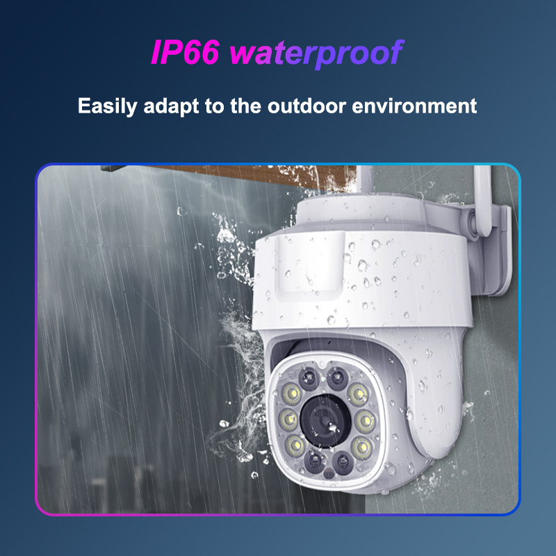 1pc 1080p HD Wireless Outdoor Security Camera, Full Color Night Vision, Two-Way Audio, Smartphone App Control, Motion and Audio Alerts, Panoramic Surveillance, 355° Horizontal and 90° Vertical PTZ, ABS, with USB Powered, for Home Security, Suitable for Ages 14+ details 2