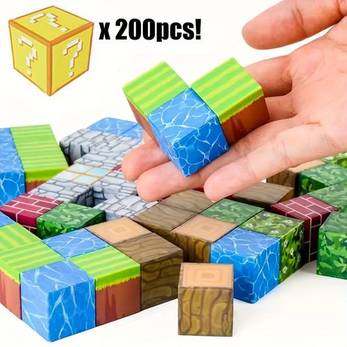 magnetic building blocks 50 100 200pcs random building blocks versatile cubes stackable multi styles stem sensory toys suitable for children boys and girls aged 3 8 christmas birthday gifts
