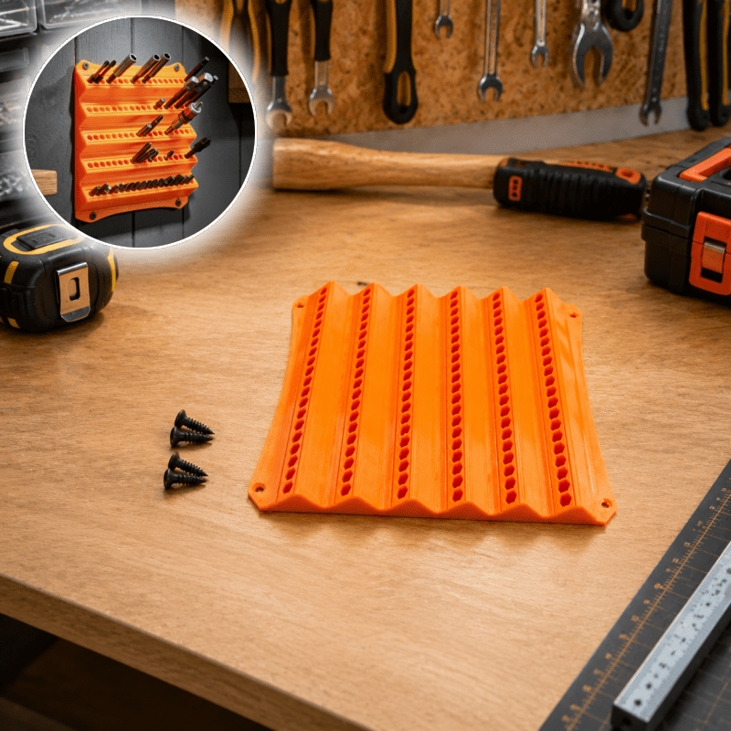 TEMU 1pc - -mounted Screwdriver Bit Organizer, 3d Printed Hexagonal Bit Holder, Compatible With 6.3mm Bits, 100-hole Screwdriver Tool Organizer For