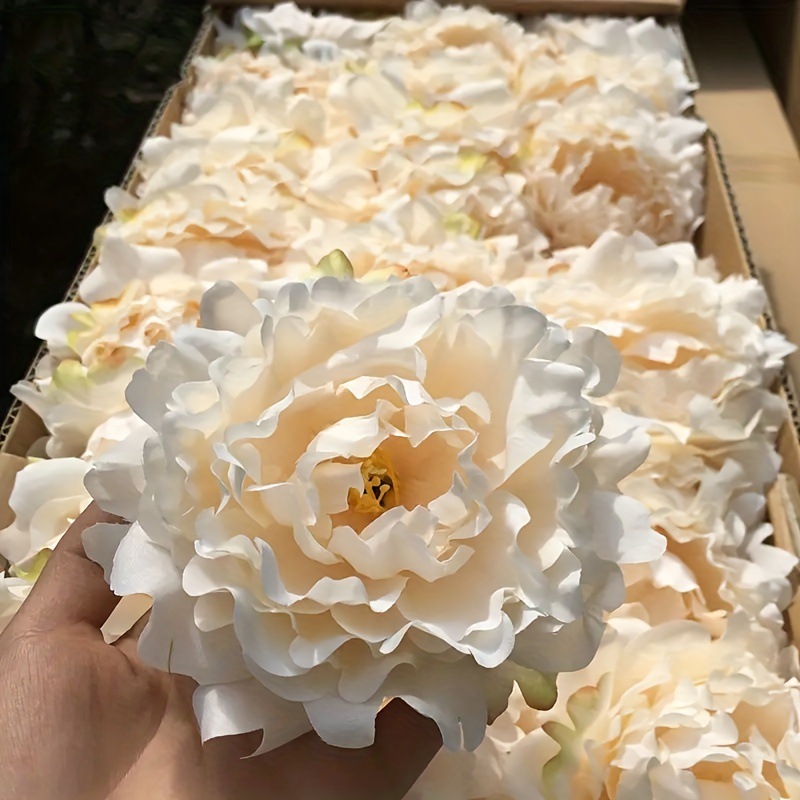 11pcs 13cm Realistic Artificial Heads - Wedding Decor, Faux Large Oud Flowers For Photography Props, Spring Seasonal Home And Outdoor Patio Tabletop Decor, No Container Included, Flower Decoration