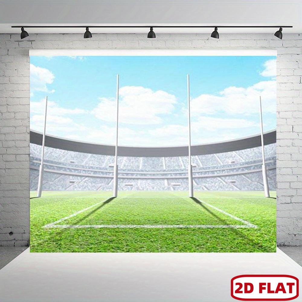 TEMU 2d Flat, 2d Flat, 2d Plane, 1pc 2d Plane Stadium Themed Party Banner Cm Photography Background, Suitable For Sports Themed Birthday Decorations,