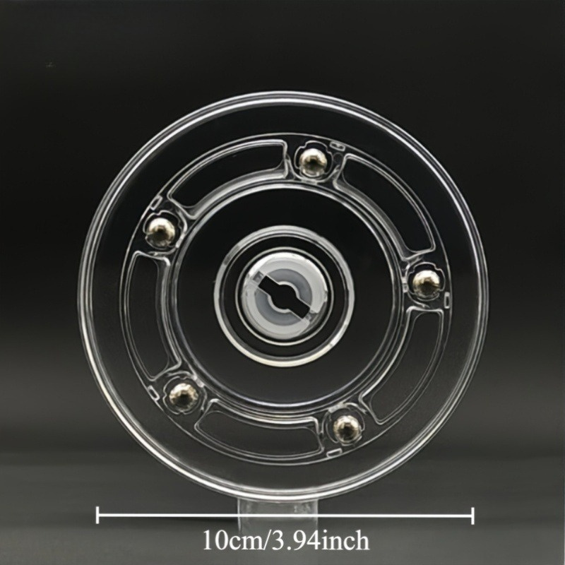 Image of Rotating Transparent Display Stand - 360 ° Manual Rotating Table | Jewelry Watch Display Stand | Craft Fragrance Stand | Acrylic Transparent Material