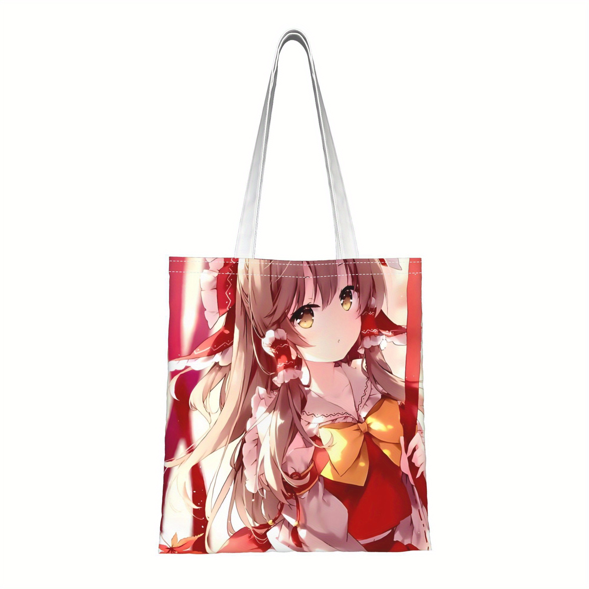 TEMU 博麗霊夢 東方ファインアニメバッグ 日常使いショッピングバッグ ファッションショルダーバッグ