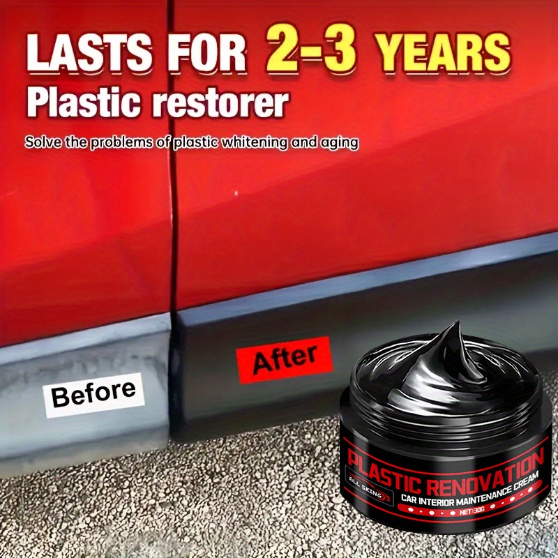 car plastic part restorer black interior trim polishing wax aging prevention refurbishment agent repair plastic scratches tire   paste leather sofa   cream suitable for all car   and  