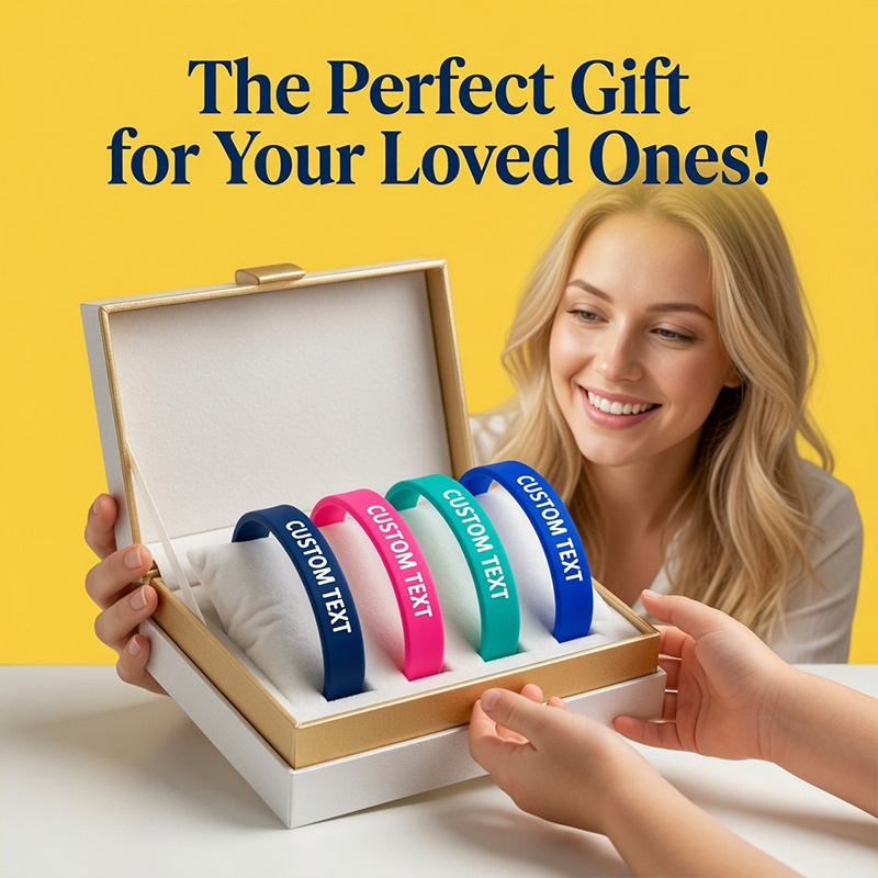 180pcs Custom Silicone Wristband Set, Personalised Gift