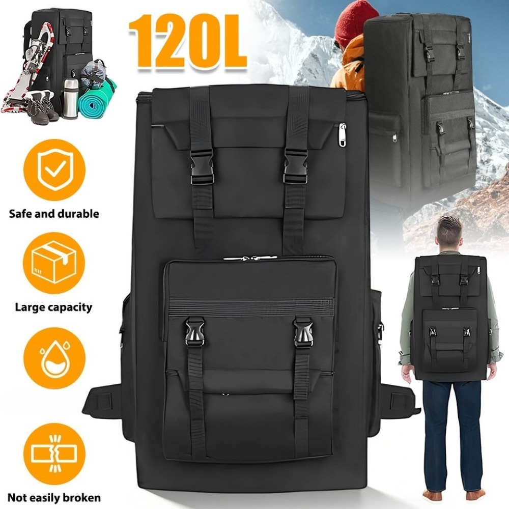 120l Hiking Camping Backpack Extra Large Molle Rucksack Mens Outdoor Luggage Bag