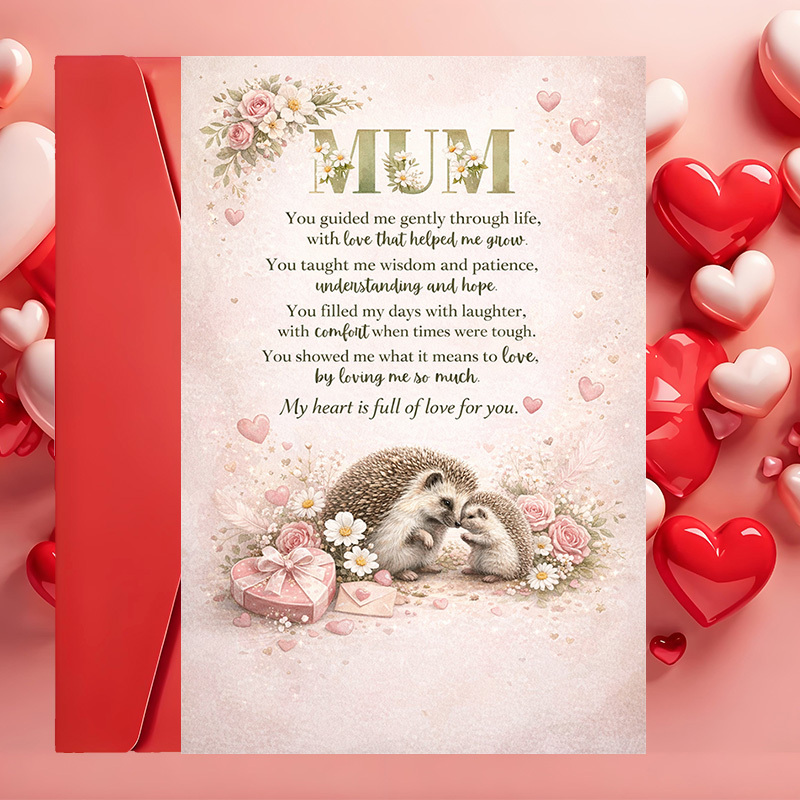 TEMU A Beautiful Greeting Card For Mothers, Complete With An Envelope, Featuring A Message And Gratitude. Ideal For Mother's Day, Birthdays, Or Any