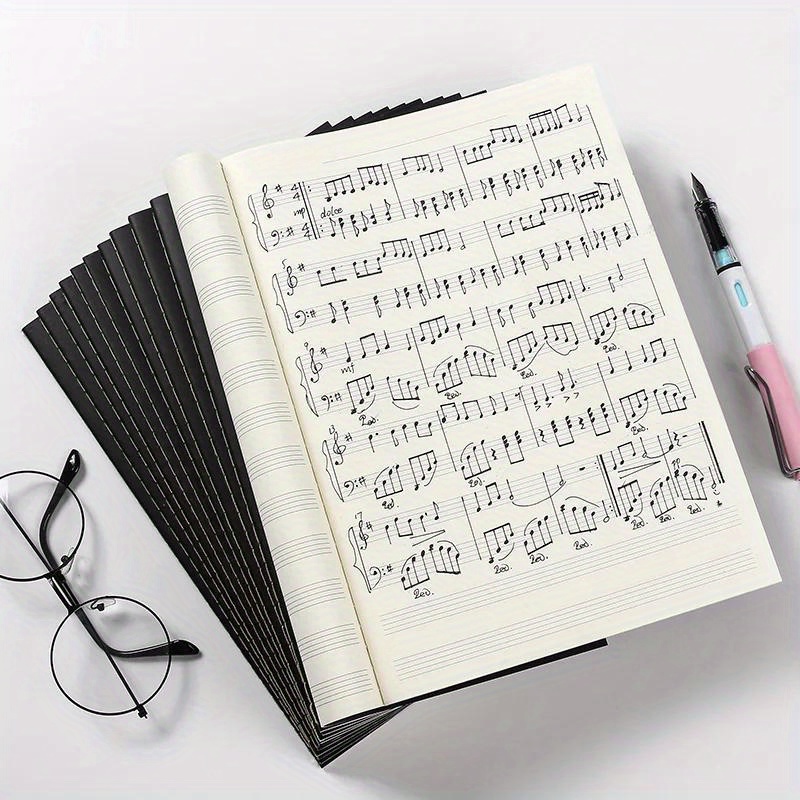 Piano Keyboard Notebook Memo Spiral Notebook Bound Sketchbook Student Journal School Notepad Stationery Office